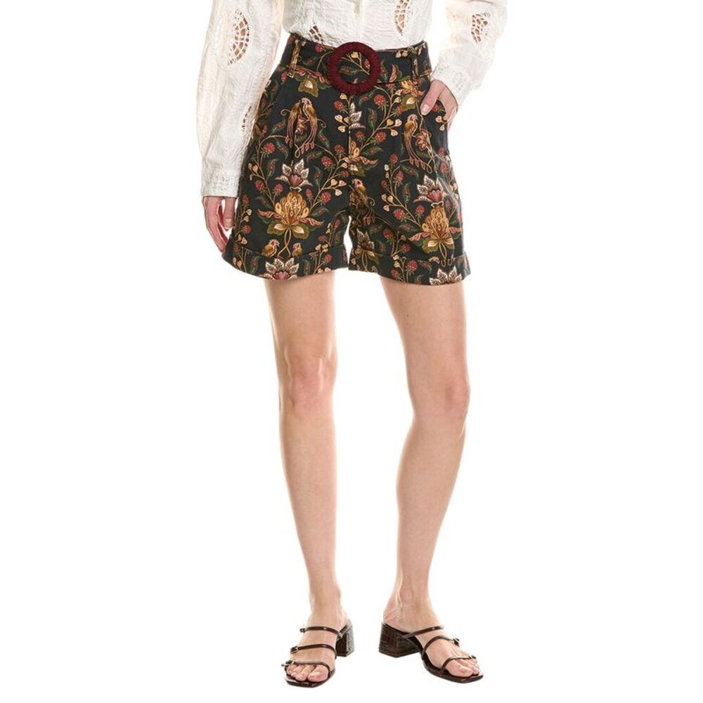 Farm Rio Womens  Berry Garden Black Shorts